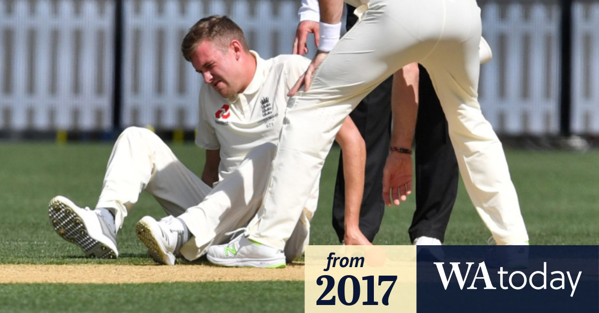 Cricket Australia XI v England Jake Ball struck down with ankle injury